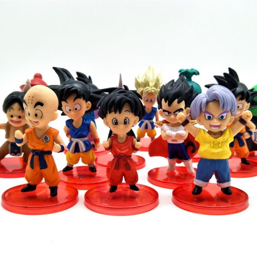 Mô Hình 13 Nhân Vật Chibi Dragon Ball, Goku, Gohan, Cao 9cm, Mô Hình Decor Trang Trí, Bộ Sưu Tập Nhân Vật