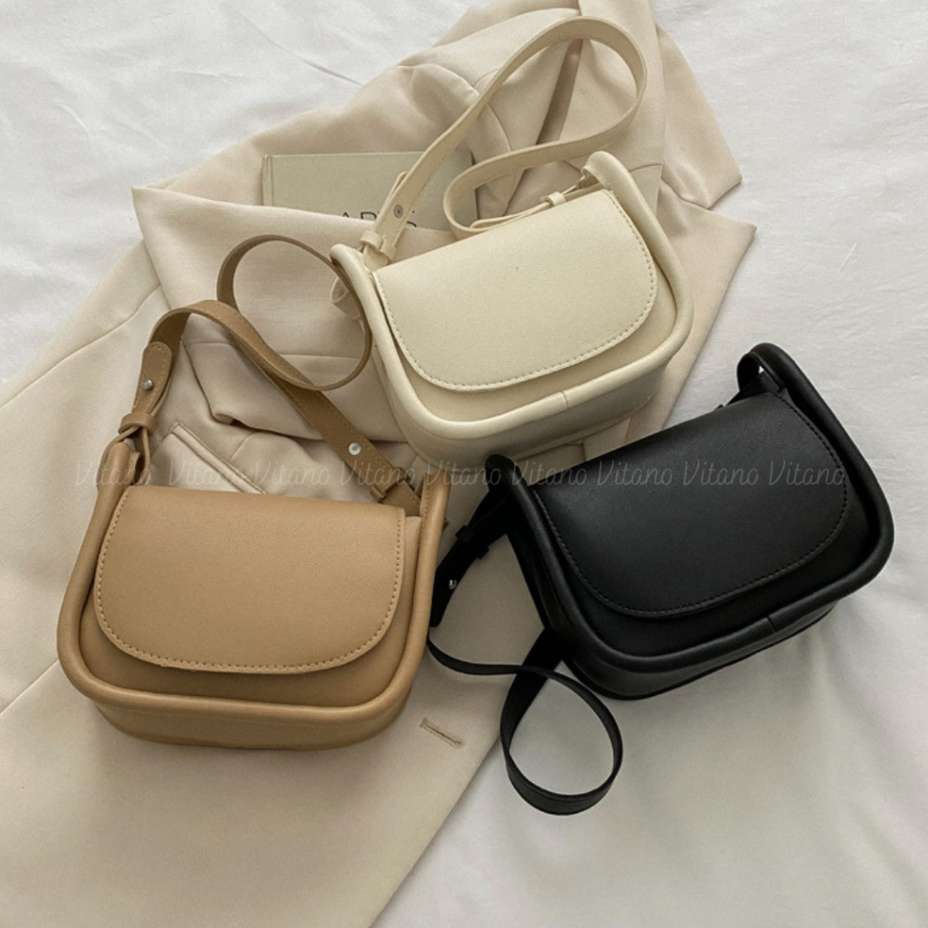 Túi đeo chéo Vitano túi xách nữ thời trang công sở màu trơn đi làm đi chơi TX13