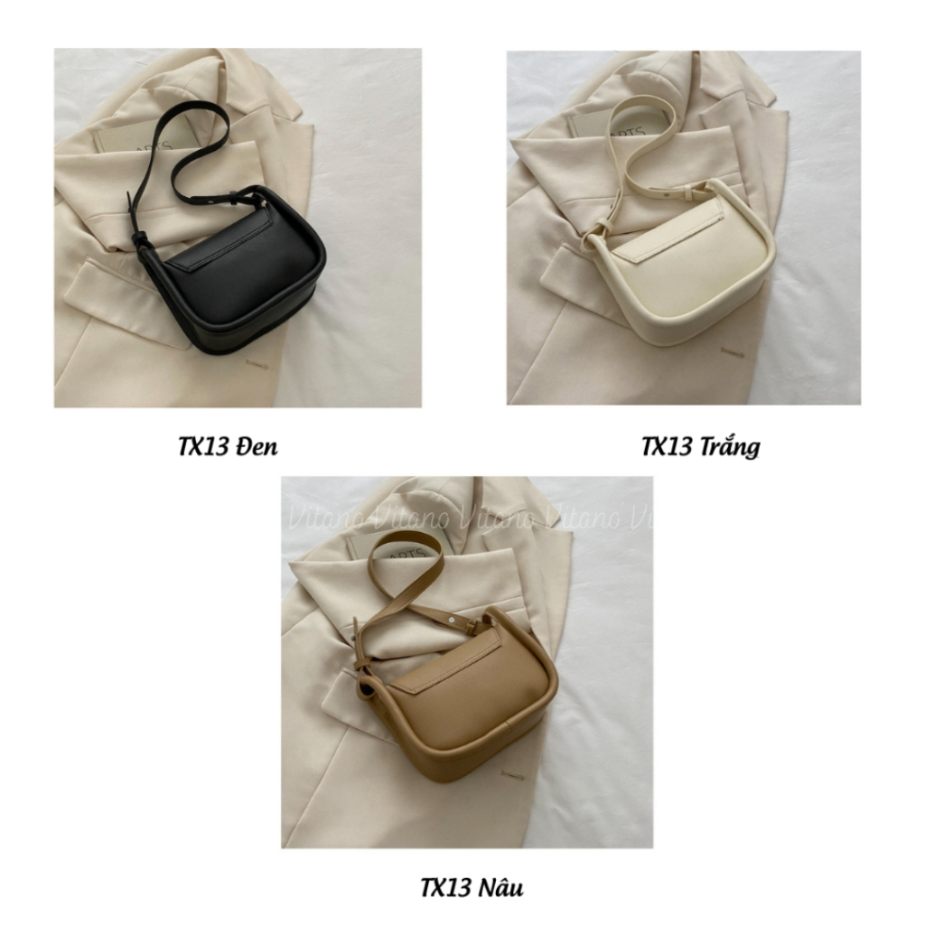 Túi đeo chéo Vitano túi xách nữ thời trang công sở màu trơn đi làm đi chơi TX13