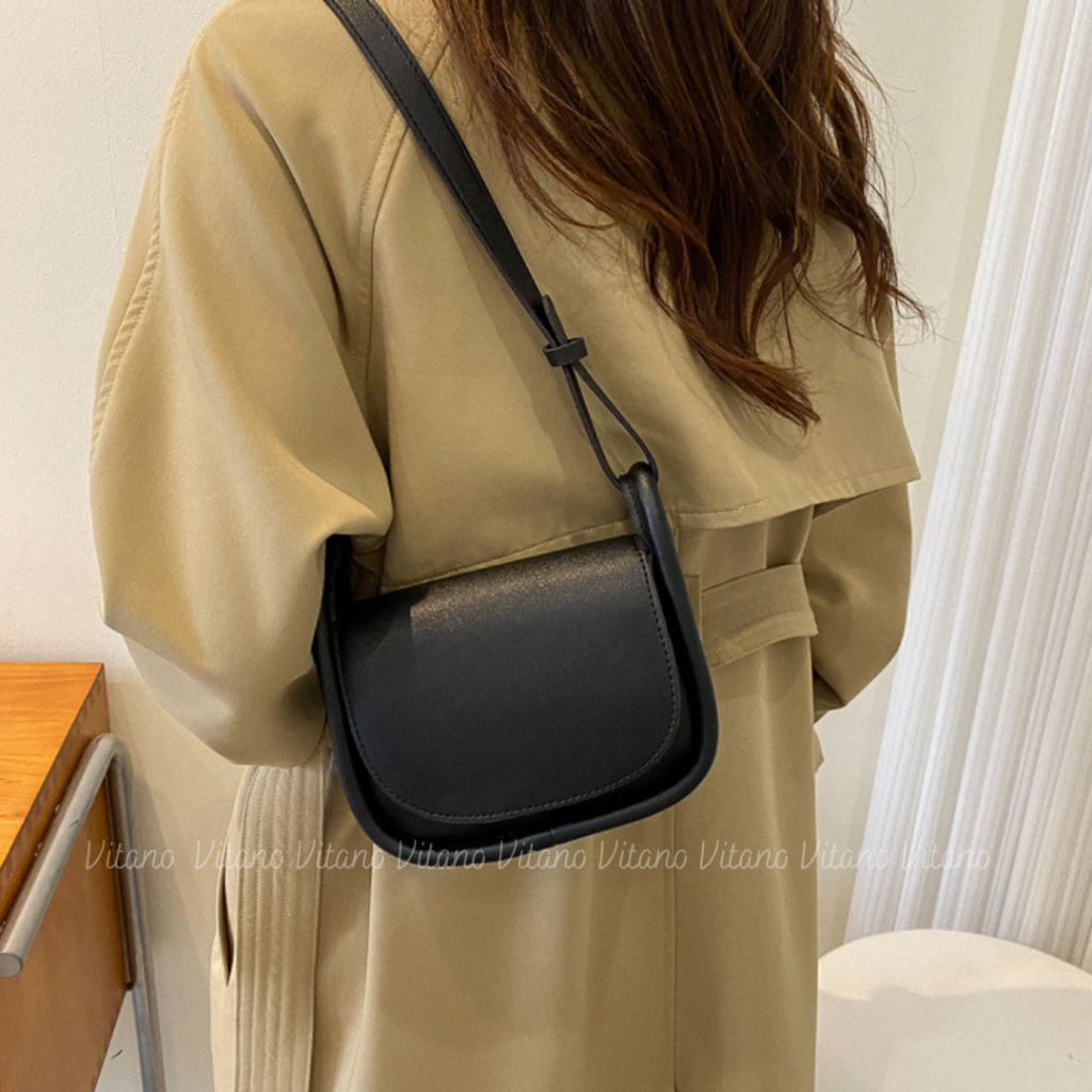 Túi đeo chéo Vitano túi xách nữ thời trang công sở màu trơn đi làm đi chơi TX13