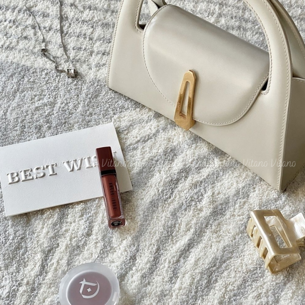 Túi cầm tay Vitano túi xách nữ đeo chéo hình bán nguyệt màu trơn thời trang cá tính TX37