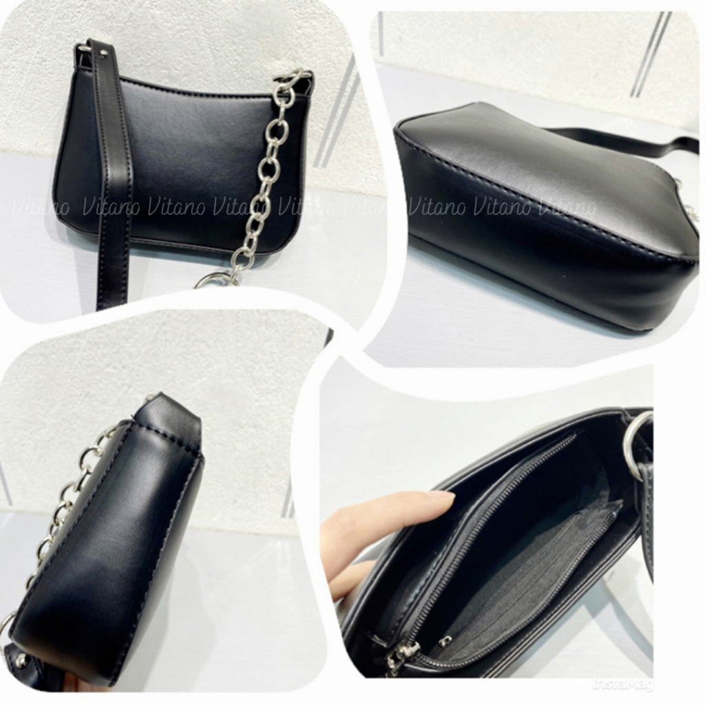 Túi xách nữ đeo chéo Vitano túi kẹp nách da trơn mềm cao cấp đi chơi đi làm TX20