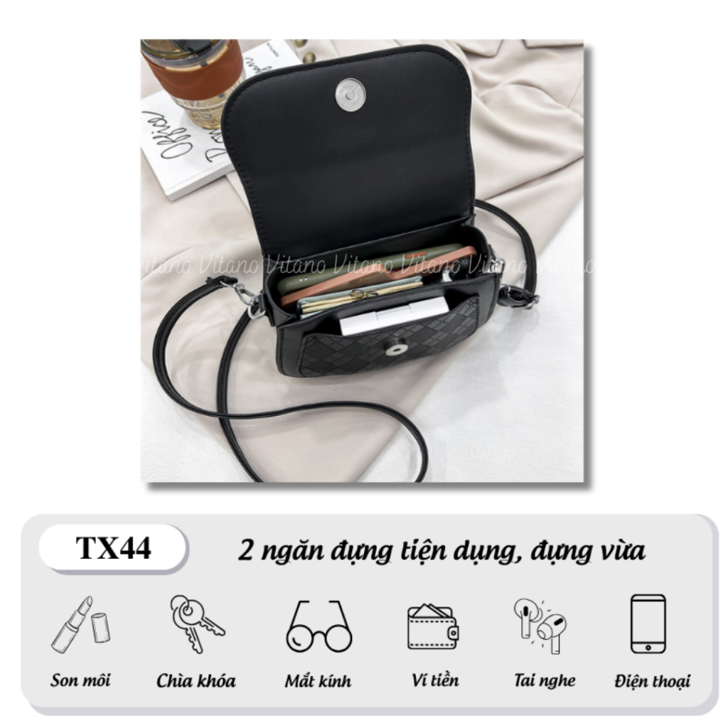 Túi xách nữ đeo vai đeo chéo xinh xắn Vitano TX44
