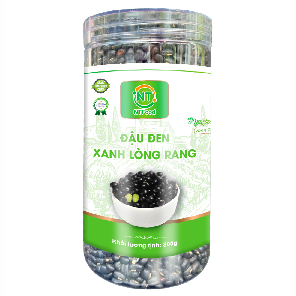 Đậu Đen Xanh Lòng rang mộc NTFood hũ 800gr - Nhất Tín Food