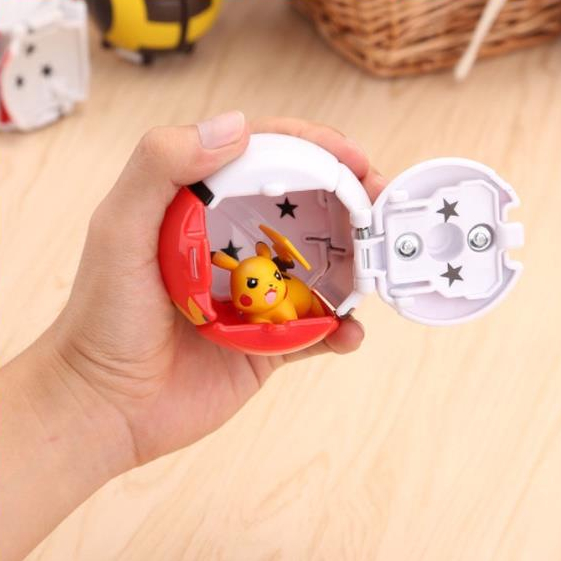 Mô Hình Quả Cầu Pokemon, Tự Động Ném Thú Pikachu - Đồ Chơi Sáng Tạo Cho Bé, Quà Tặng Sinh Nhật Cho Các Con
