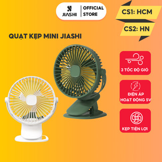 Quạt mini kẹp gấp tiện dụng JIASHI 3 tốc độ gió quay 720 độ, sạc USB không tiếng ồn khi học, du lịch đa năng - QMN07
