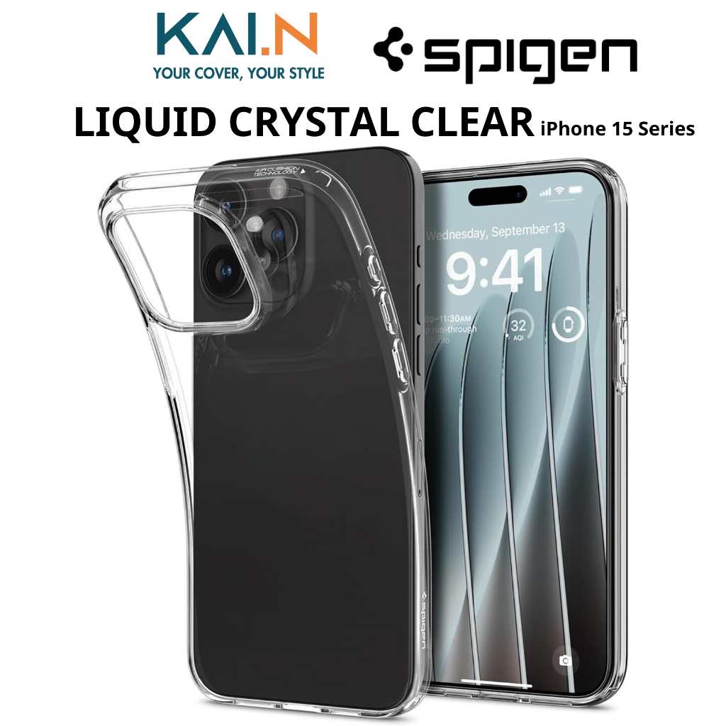 Ốp Lưng Spigen Dành Cho iPhone 15 Pro Max / iPhone 15 Pro / iPhone 15 Plus / iPhone 15, SPIGEN LIQUID CRYSTAL CLEAR