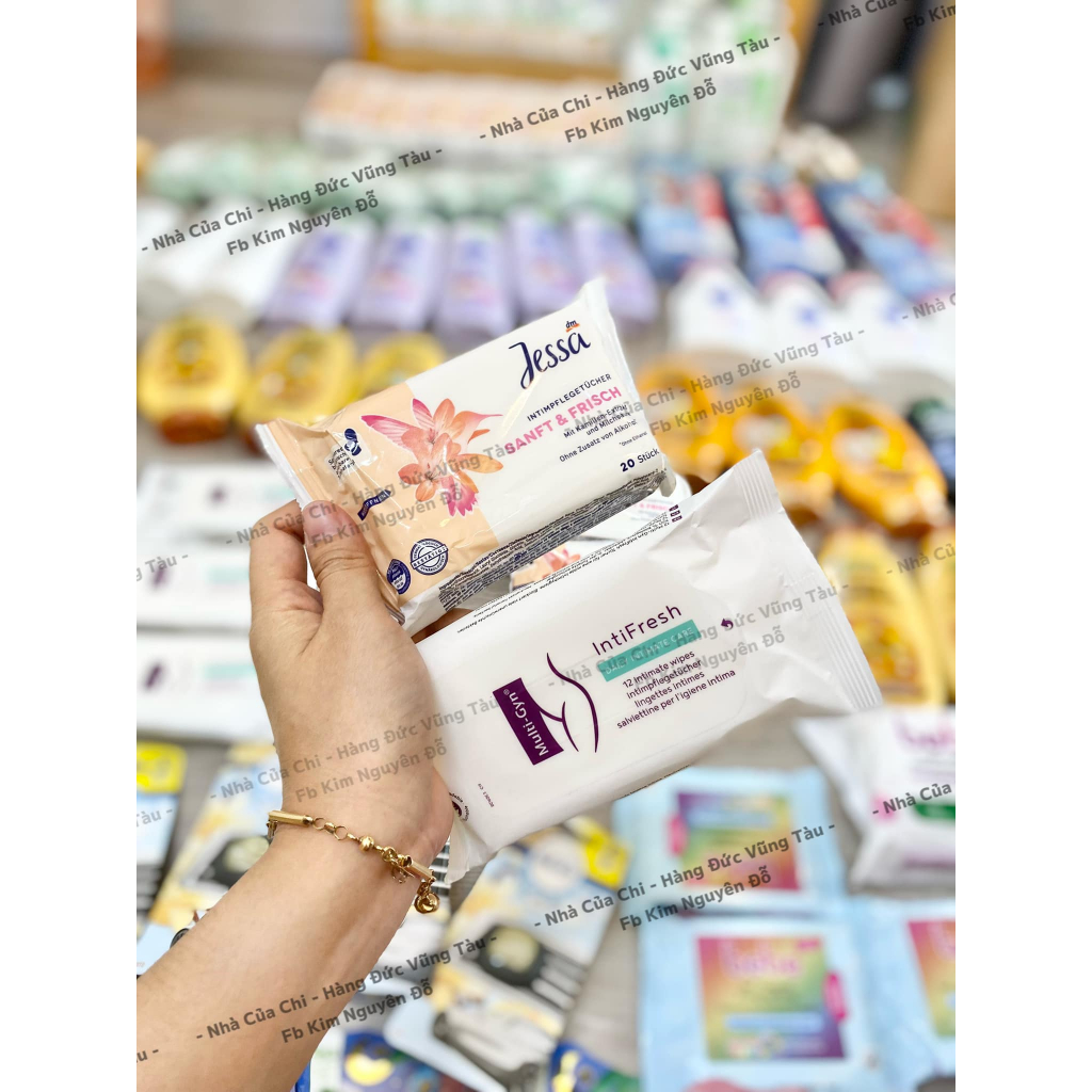Khăn giấy ướt vệ sinh vùng k-ín phụ nữ Jessa - hàng Đức