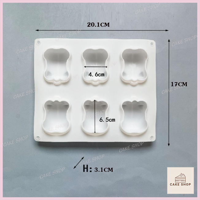 HCM-Khuôn Silicon 6 Heo Dễ Thương Làm Socola, Thạch Rau câu, Pudding, Sáp Nến CAKESHOP