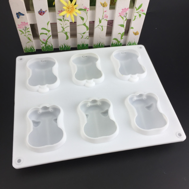 HCM-Khuôn Silicon 6 Heo Dễ Thương Làm Socola, Thạch Rau câu, Pudding, Sáp Nến CAKESHOP