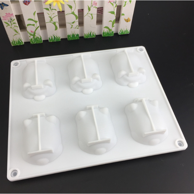 HCM-Khuôn Silicon 6 Heo Dễ Thương Làm Socola, Thạch Rau câu, Pudding, Sáp Nến CAKESHOP