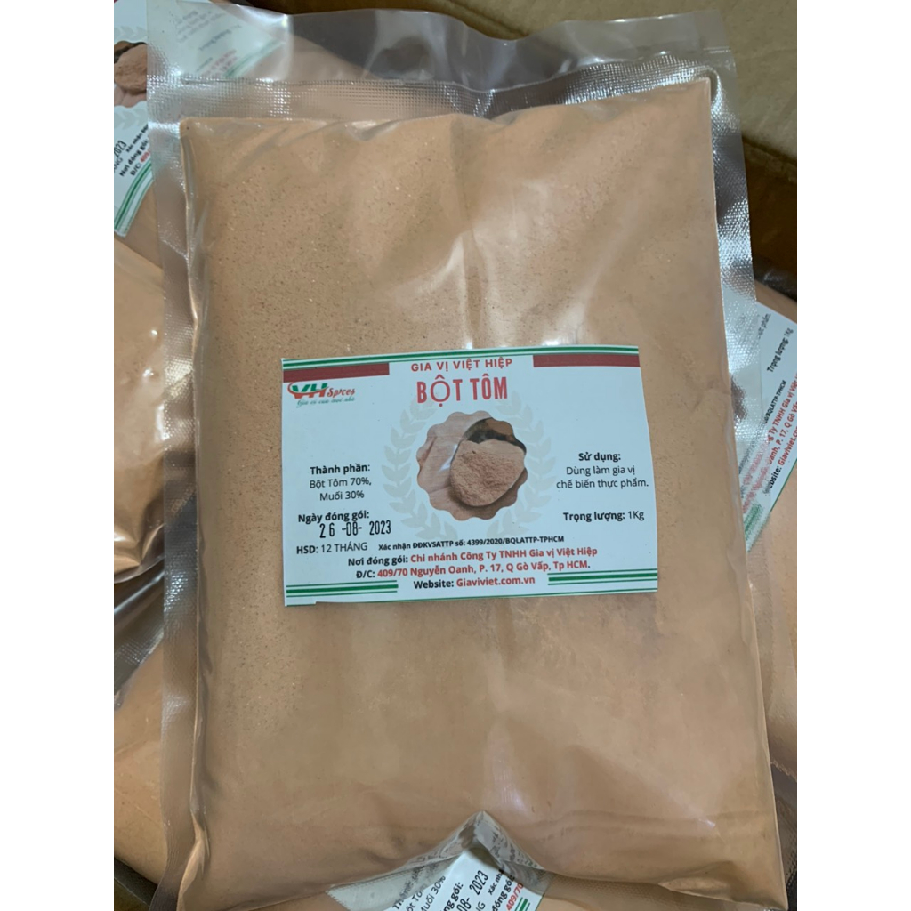 Bột Tôm Thượng Hạng Túi 1kg Việt Hiệp