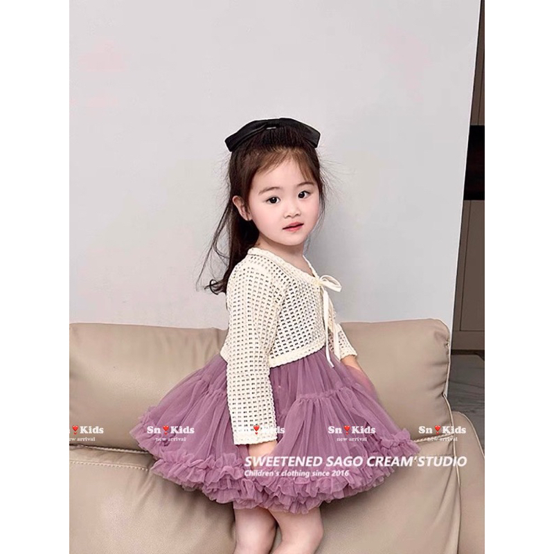 (8-30kg) sỉ vải nhập đẹp váy voan tầng áo thun rút lưng, váy 2 dây đi biển đi chơi mềm mát bé gái Jane snkids