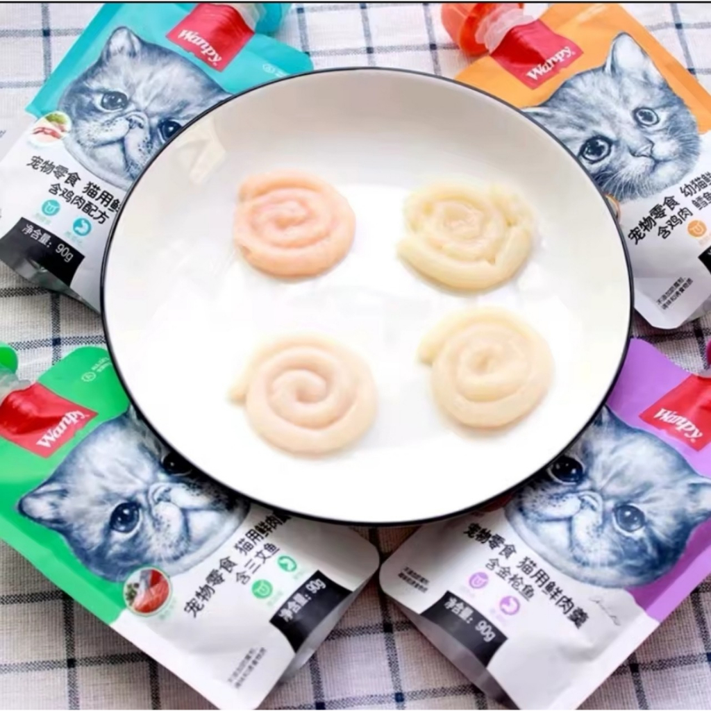 Súp thưởng wanpy nắp vặn cho mèo gói 90g