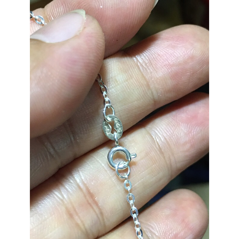 Dây chuyền bạc mặt phối đá trắng và đá mắt mèo si tuyển Nhật