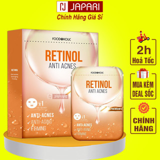 Mặt nạ retinol foodaholic cấp ẩm phục hồi chính hãng - mặt nạ foodaholic combo 10 giảm mụn, tái tạo da, dưỡng da -japari