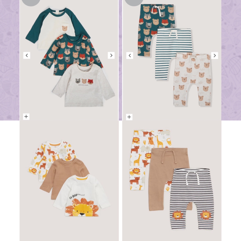 Set 3 bộ thun dài tay thu đông cho bé trai, hàng Mata.l@n UK săn SALE, có nhiều mẫu