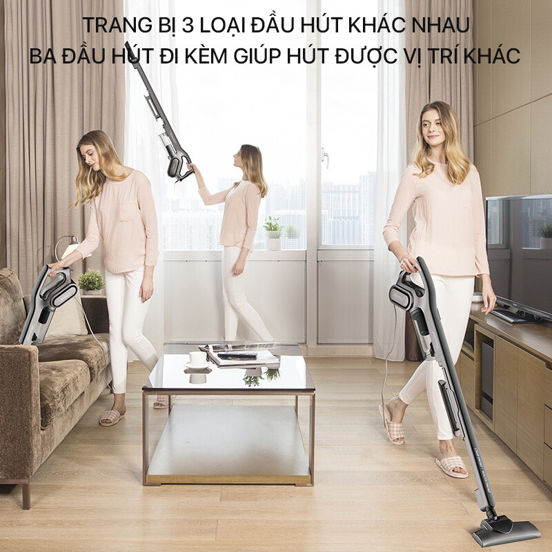 Máy hút bụi cầm tay Deerma DX700/DX700S lực hút 15000Pa chính hãng - Bảo hành 12 tháng