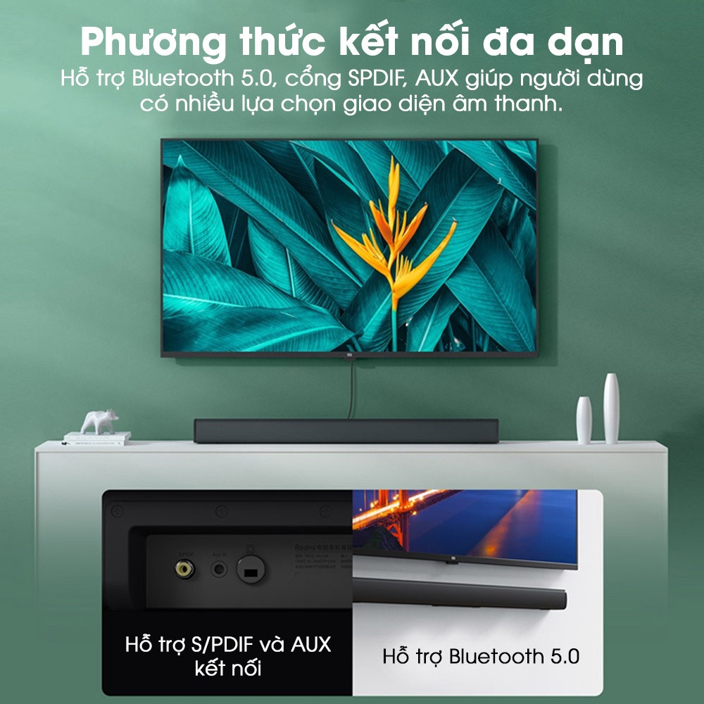 Loa thanh Tivi Smart XIAOMI Redmi Soundbar TV Bluetooth 5.0 không dây 30W - Hàng chính hãng