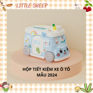 Quà tặng cho bé, hộp tiết kiệm hình ô tô, đồ chơi cho các bé, tặng kèm sticker và charm
