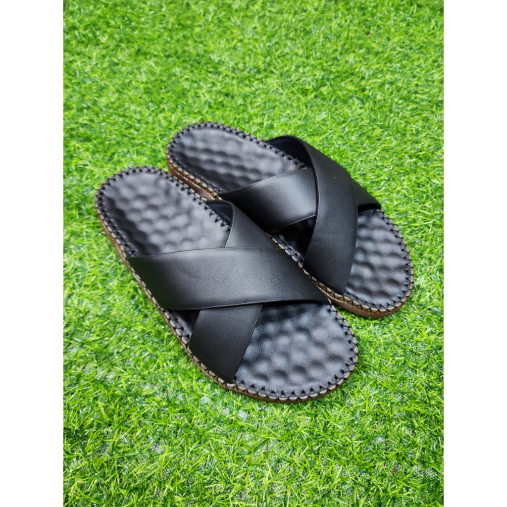 DÉP NAM DA BÒ CAO CẤP QUAI CHÉO CHỮ X MỚI