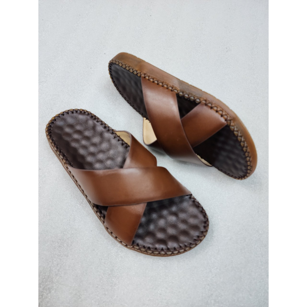 DÉP NAM DA BÒ CAO CẤP QUAI CHÉO CHỮ X MỚI