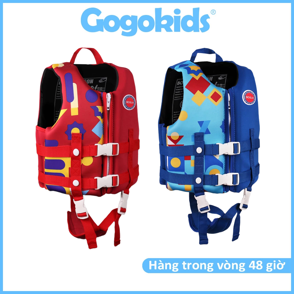 Gogokids Áo Phao Bơi Trẻ Em để Học Bơi Áo Cứu Hộ với Dây Đeo An Toàn Có Thể Điều Chỉnh cho Trẻ Em 1-9 Tuổi