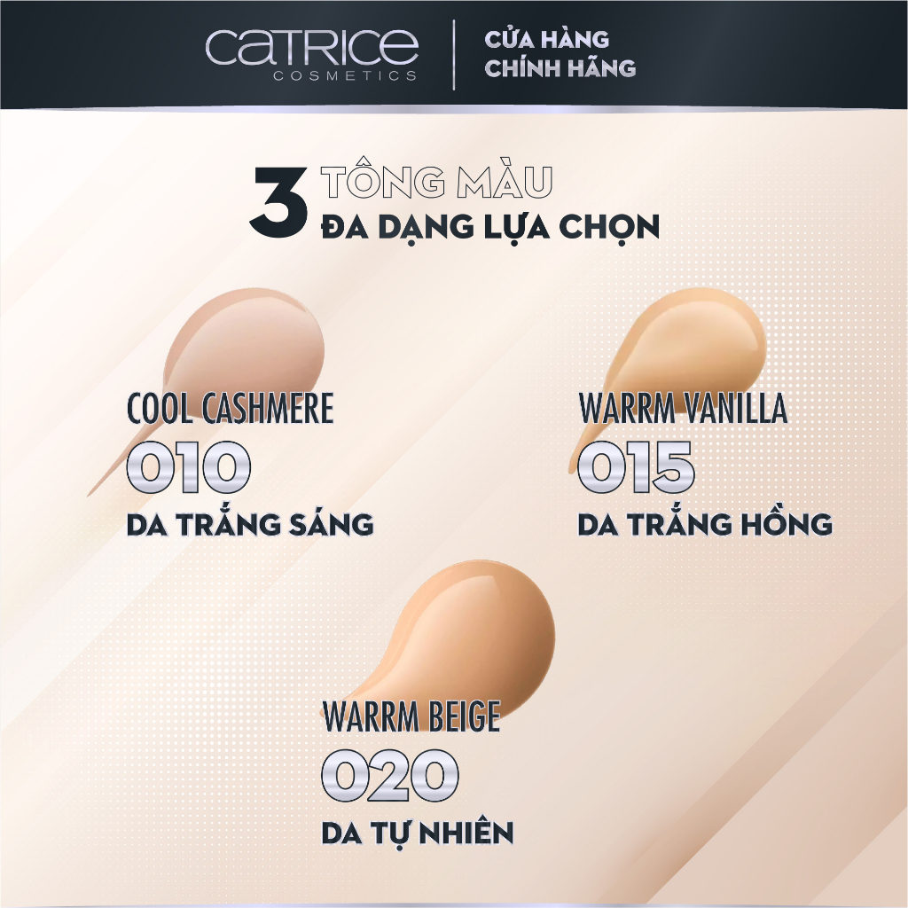 Kem nền True Skin Catrice Hydrating Foundation cấp ẩm và che khuyết điểm tối ưu 30ml