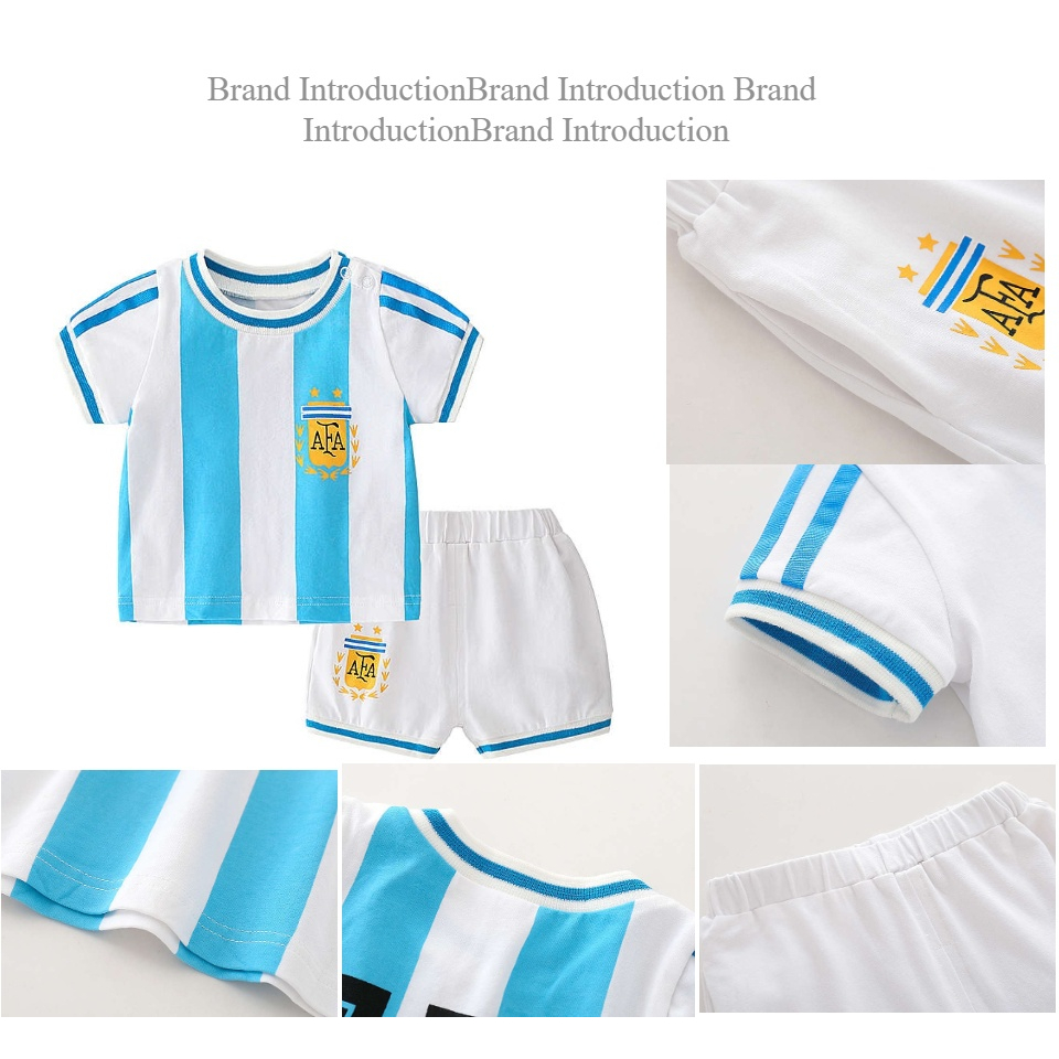 Bộ Quần Áo Bóng Đá Cộc Tay Cho Bé Trai Và Bé Gái Size Từ 8 Đến 26kg - 2901