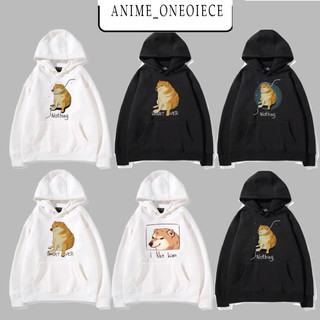 Hot 6 mẫu áo hoodie in hình meme cheems - mẫu áo in hình 1 mặt - áo đen trắng tại ainime_onepiec