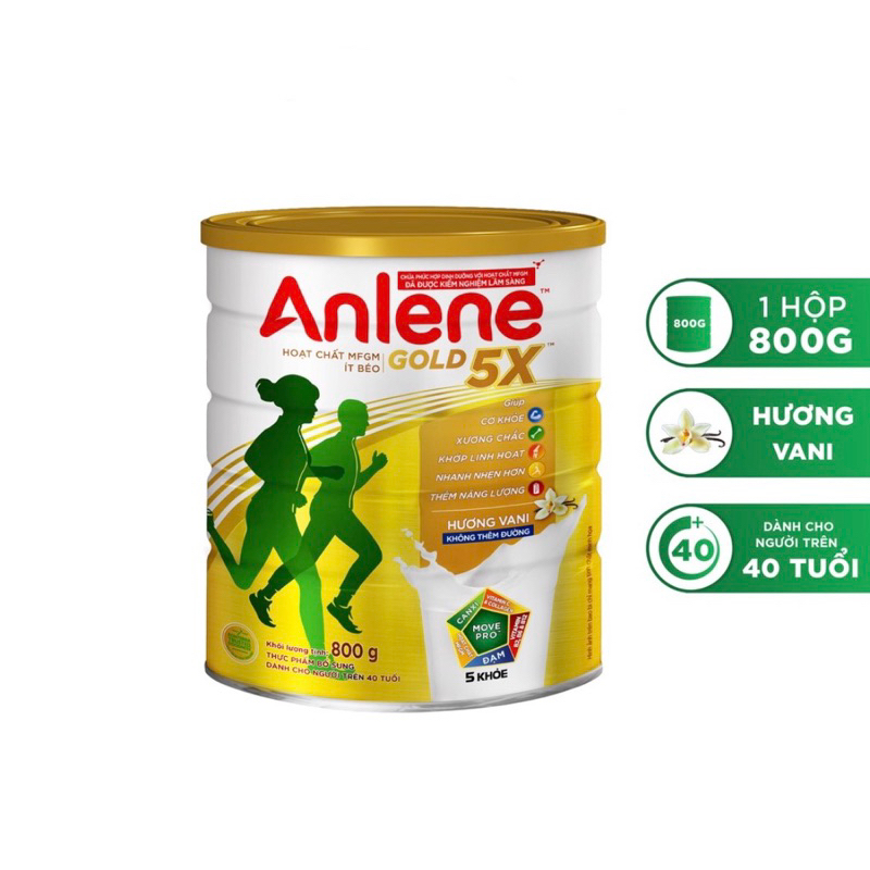 Sữa Anlene Gold 5X Hương Vani 800g