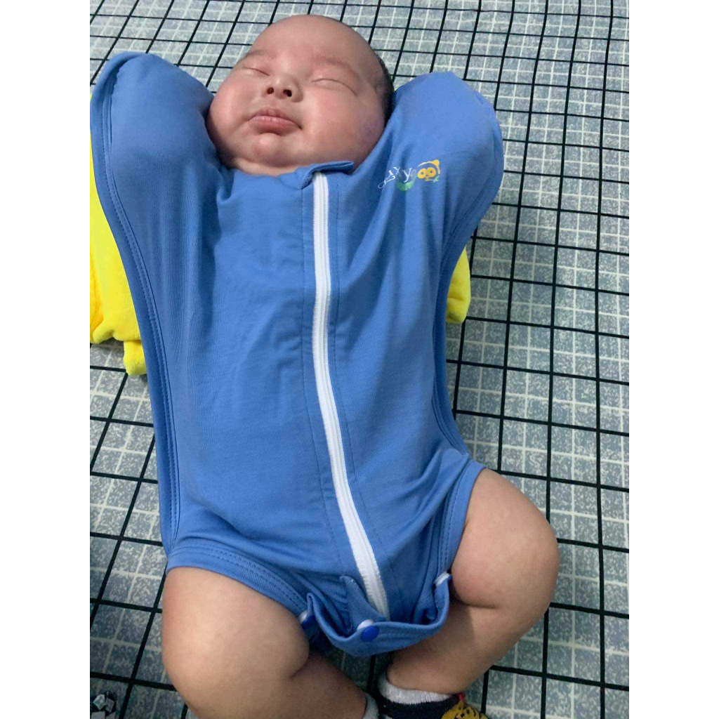 Nhộng chũn hở chân từ vải sợi tre cho bé sơ sinh từ 0 đến 9 tháng thương hiệu Luxry