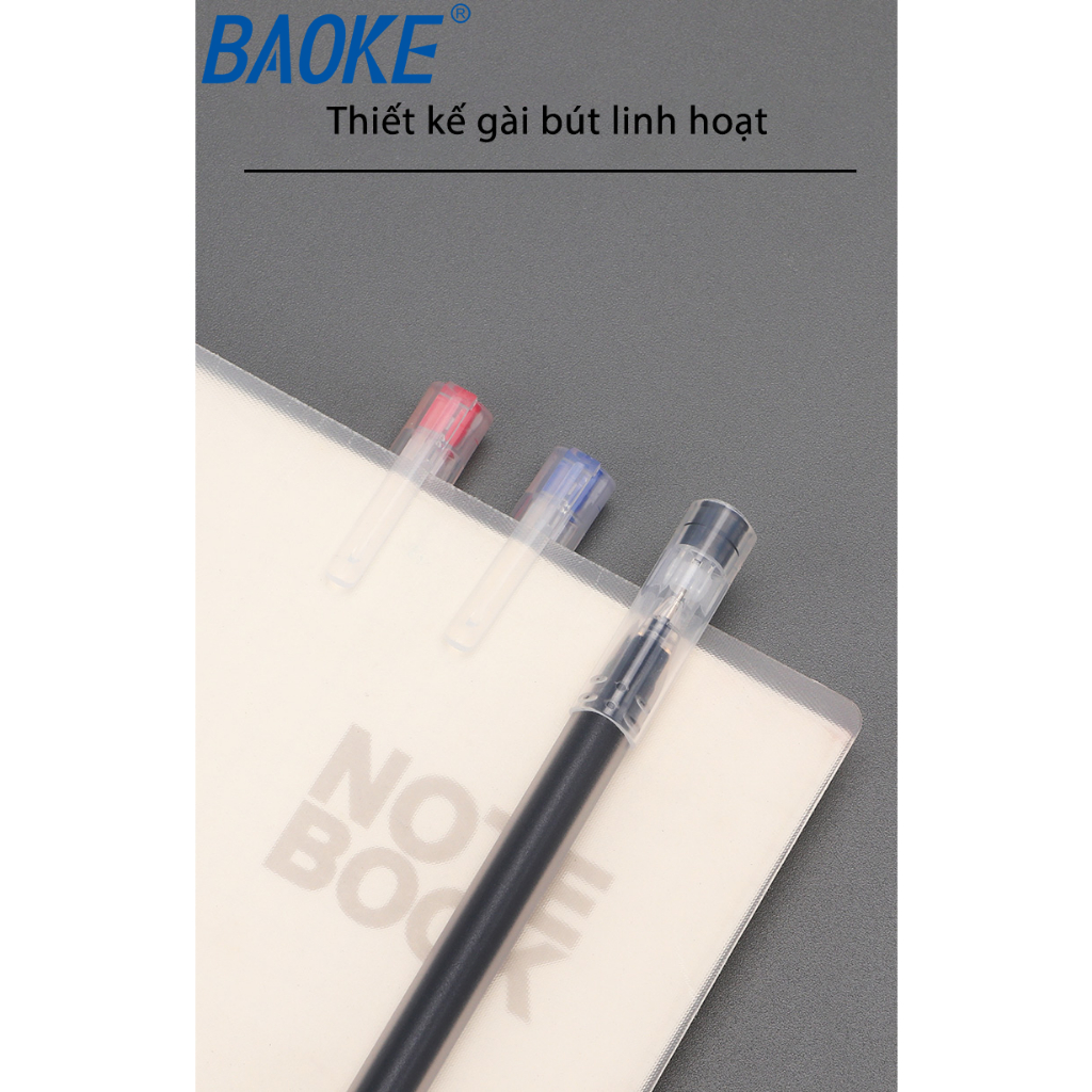 Bút bi nước  Baoke PC5198 - ngòi 0.5mm, thân hình tam giác,mực liền thân, nhỏ gọn, dễ cầm