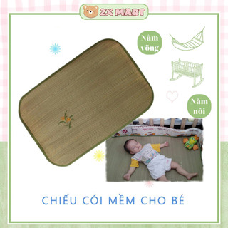 Chiếu cói cho trẻ sơ sinh, em bé chất liệu cói tự nhiên an toàn, nằm cũi hay nằm giường - 2X MART