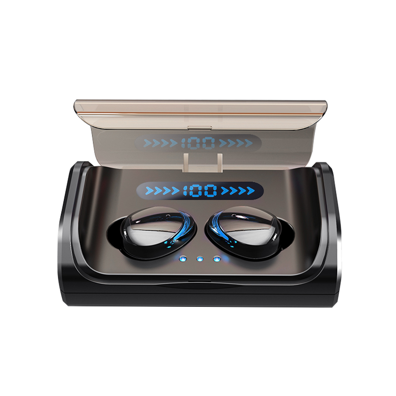 Tai Nghe Bluetooth Cảm Ứng True Wireless TCT-T8 Pro - Dock Sạc LED Hiển Thị % Pin-Dung Lượng Pin Lớn-Nhét Tai Chống Ồn