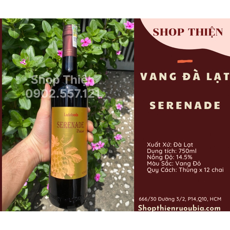 Vang Đà Lạt SERENADE 14.5% 750ml-Vang Đỏ