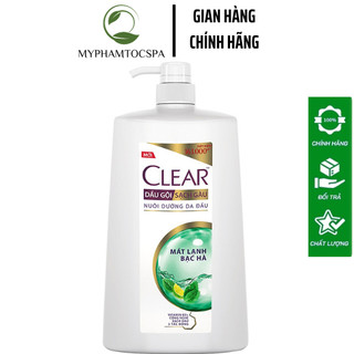 Dầu gội clear mát lạnh bạc hà chai 1.4kg myphamtocspa