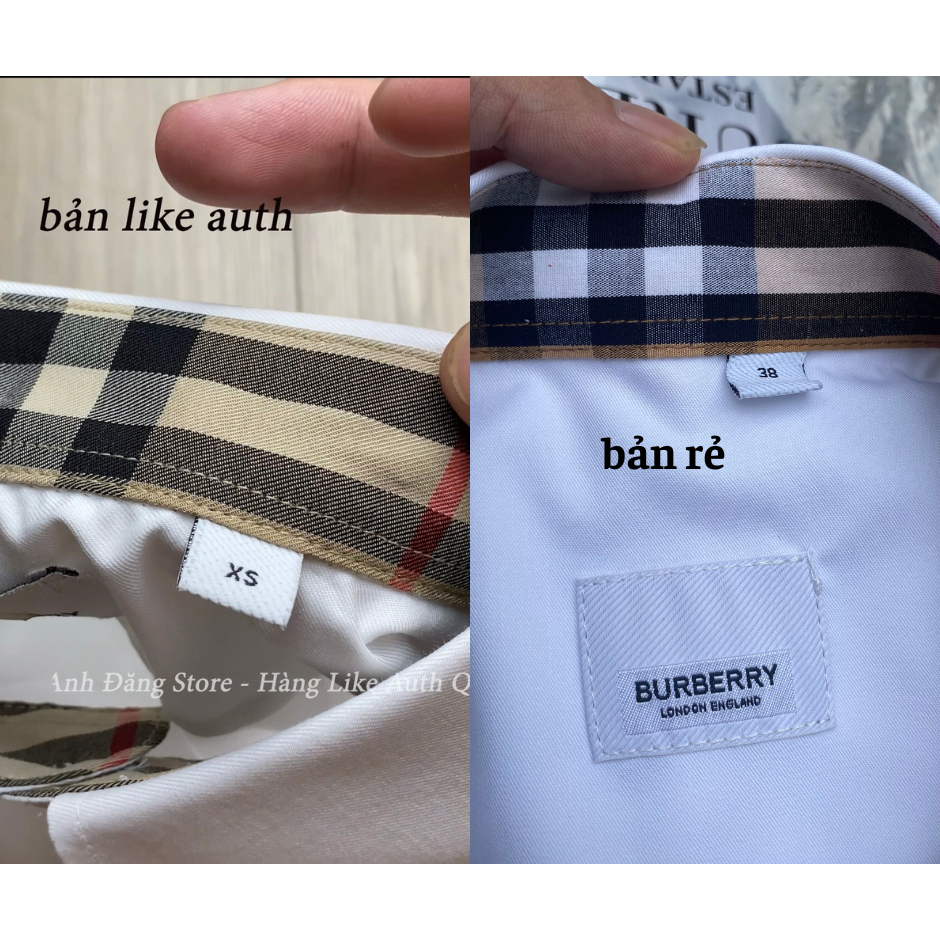 Sơ mi trắng , đen BURBERY hàng Like Aut 1:1