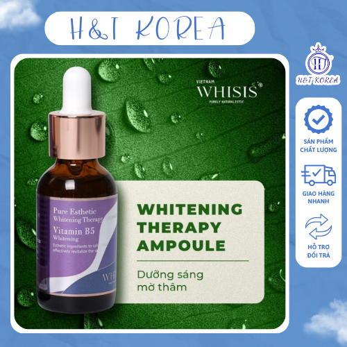 Serum Tế Bào Gốc Dưỡng Trắng Da Vitamin B5 WHISIS Pure Esthetic Whitening Therapy Ampoule (30ml)
