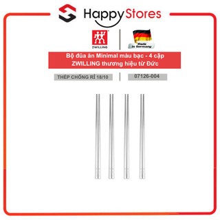 Bộ Đũa Ăn Minimal Màu Bạc 4 Cặp ZWILLING Chính hãng thương hiệu Đức