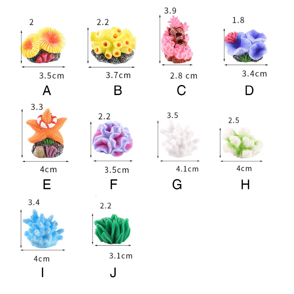 Mô hình rạn san hô size mini trang trí tiểu cảnh bể cá, decor terrarium