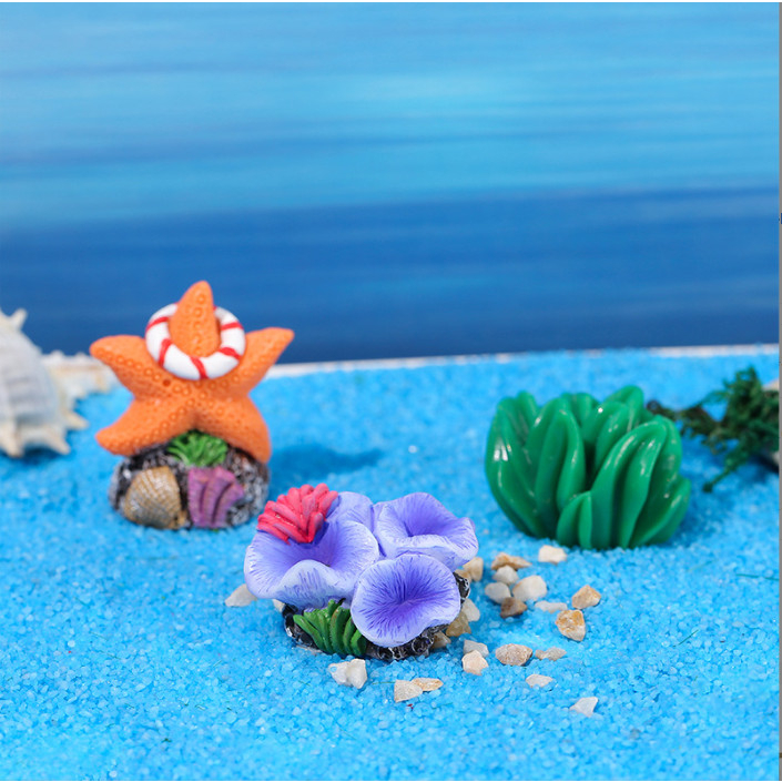 Mô hình rạn san hô size mini trang trí tiểu cảnh bể cá, decor terrarium