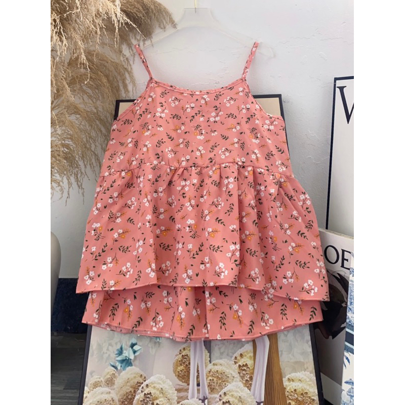 Đồ ngủ 2 dây mặc nhà mát
