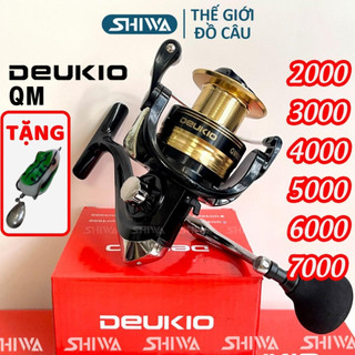 Máy câu cá deukio qm mẫu mới 2023, máy câu đứng kim loại cao cấp câu lure size 2000/3000/4000/5000/6000/7000 shiwa