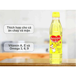 (Combo 4 chai) Dầu ăn HAPPI KOKI 400ml