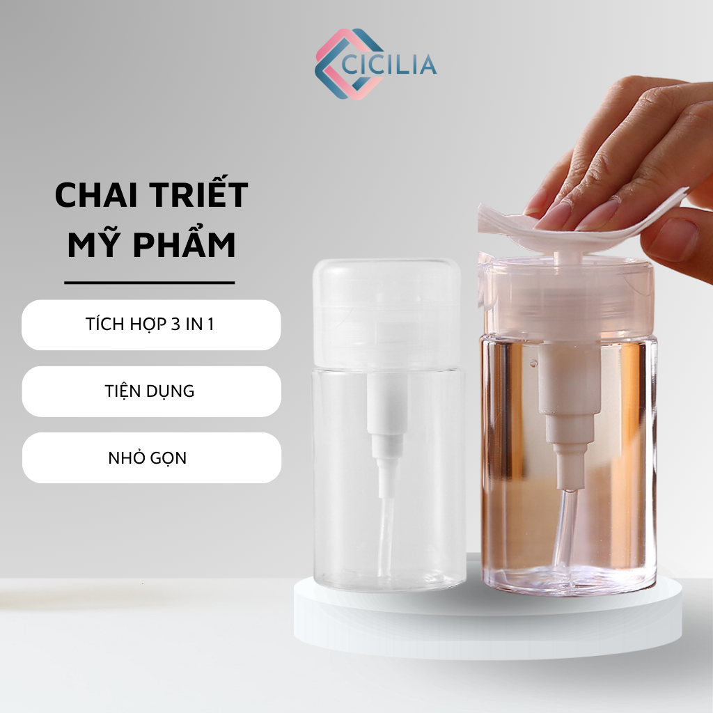 Lọ Chiết Mỹ Phẩm Dầu Gội Sữa Tắm 100ml CICILIA 12394