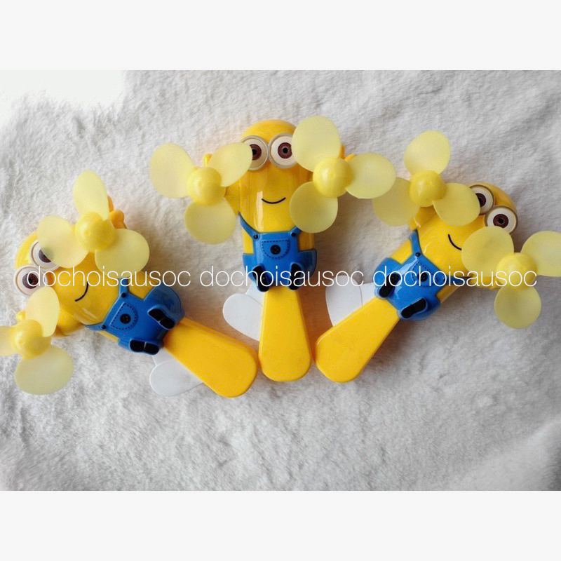 Quạt bóp tay mini hoạt hình doremon, công chúa, ngựa pony, spider man, poli, kitty, minion cho bé cầm tay