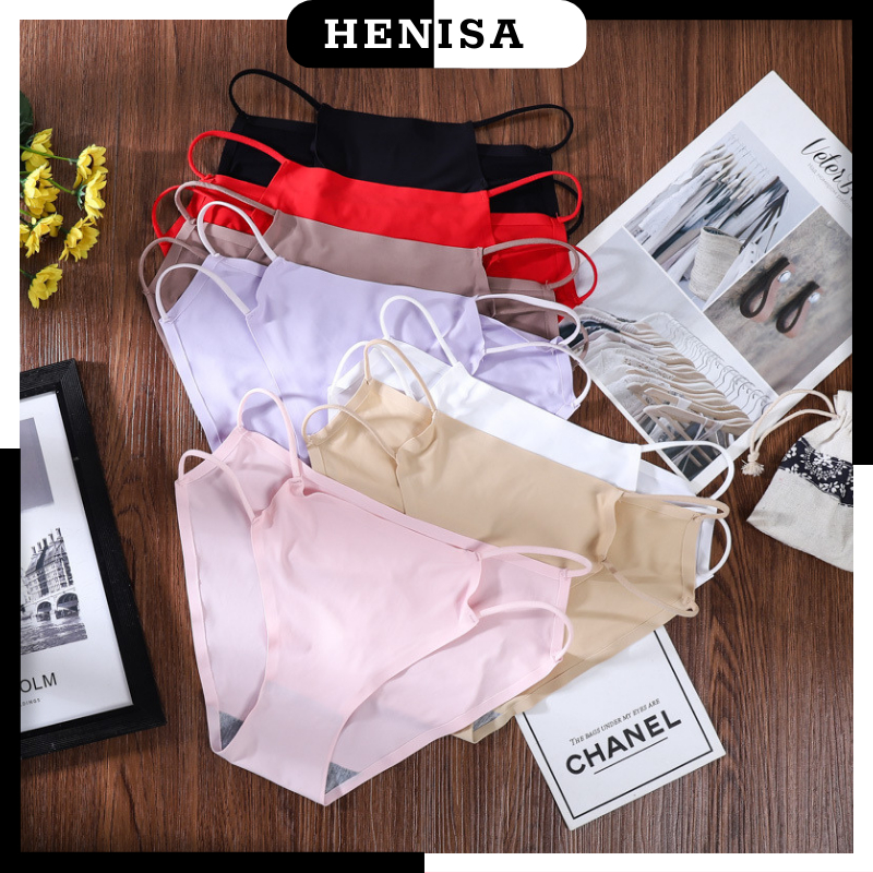 Quần Lót Nữ Thun Lạnh Không Đường May Lót Kháng Khuẩn Dây Đeo Hông Sexy MÃ 112