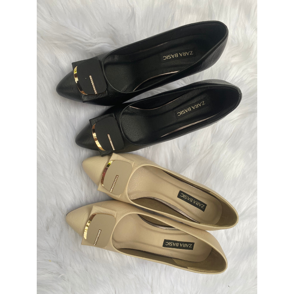 Giày cao gót công sở nữ mũi nhọn đế vuông 3-5-7 phân