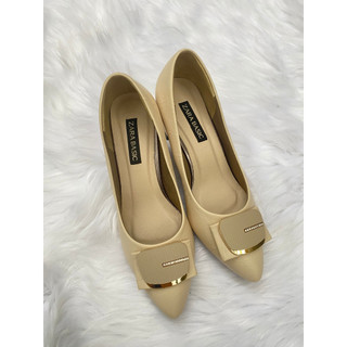 Giày cao gót công sở nữ mũi nhọn đế vuông 3-5-7 phân